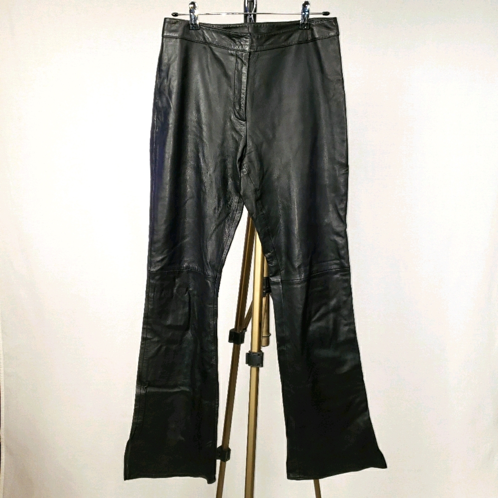 Cache High Waisted Leather Pants - image 1